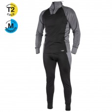 Термобелье компл Norfin POLAR WARM BLACK с воротн, черн/сер р.44-46/S