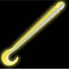 Приманка силикон съед ZUB Worm-Zander 135мм, 5шт 404 желт светонакопит