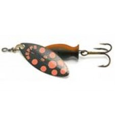 Блесна Mepps AGLIA LONG HEAVY №1+  вес 12г,  black/or.dots (черн/кр.точ)