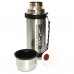Термос у/г Travel Pot Sports H037 с ручкой, кнопкой 1.6л, сер