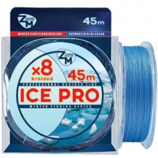 Нить ZM Ice Pro x8 45м темн-голуб 0.10  4.65кг