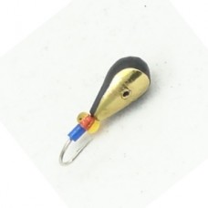 Мормышка вольфрам Капля d4 с отв, длин.корон зол 0.95г (15)