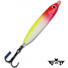 Блесна BAT Тюлька подв.тройн 50мм 16г, цв.01 (white chartreuse red head glow)