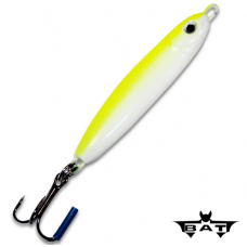 Блесна BAT Тюлька подв.тройн 50мм 16г, цв.02 (white chartreuse glow)