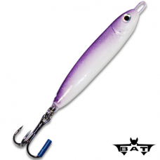 Блесна BAT Тюлька подв.тройн 50мм 16г, цв.13 (white purple glow)