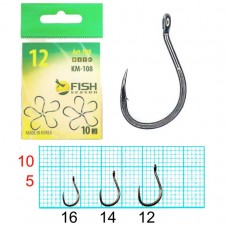 Крючок Fish Season KM108 с ушк D/BK №10  9шт (10)