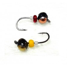 Мормышка вольфрам Дробь d3 с ушк, 2корон медь-зол 0.3г (15)