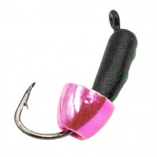 Мормышка вольфрам Гвоздик/колокол D2 черн, лат Metalic Pink 0.5г (15)