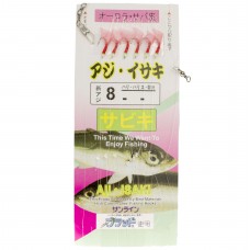 Сабики осн AJI 6крюч, мобискин/люрекс кр. 8 (5)