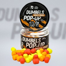Дамбелсы Ultrabaits плав Fluro Pop-Ups DUMBELLS 10х 8 банка 20г мультифрукт