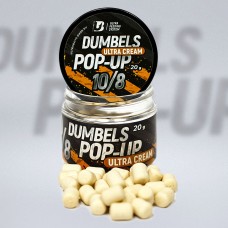 Дамбелсы Ultrabaits плав Fluro Pop-Ups DUMBELLS 10х 8 банка 20г ультра крем