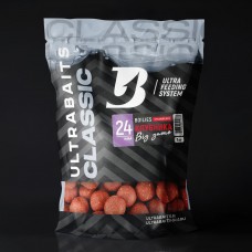 Бойлы Ultrabaits прикормочн 24мм 1кг  клубника