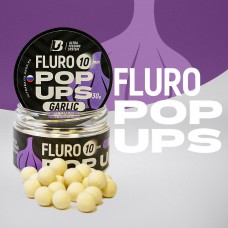 Бойлы Ultrabaits плавающие FLURO POP UPS 10мм банка 30шт  чеснок