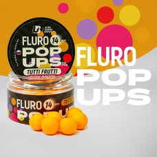 Бойлы Ultrabaits плавающие FLURO POP UPS 14мм банка 30шт  тутти-фрутти